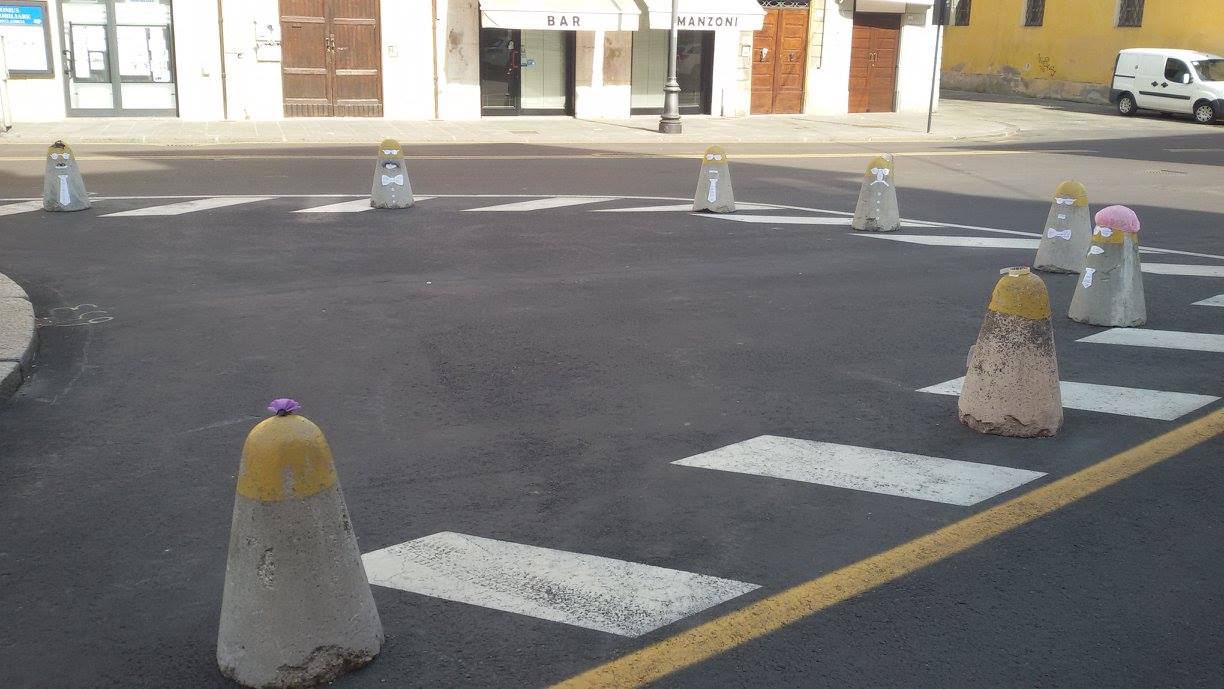 Foto di gruppo errante in un'estate reggiana
