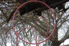 Hula hoop come palline di Natale