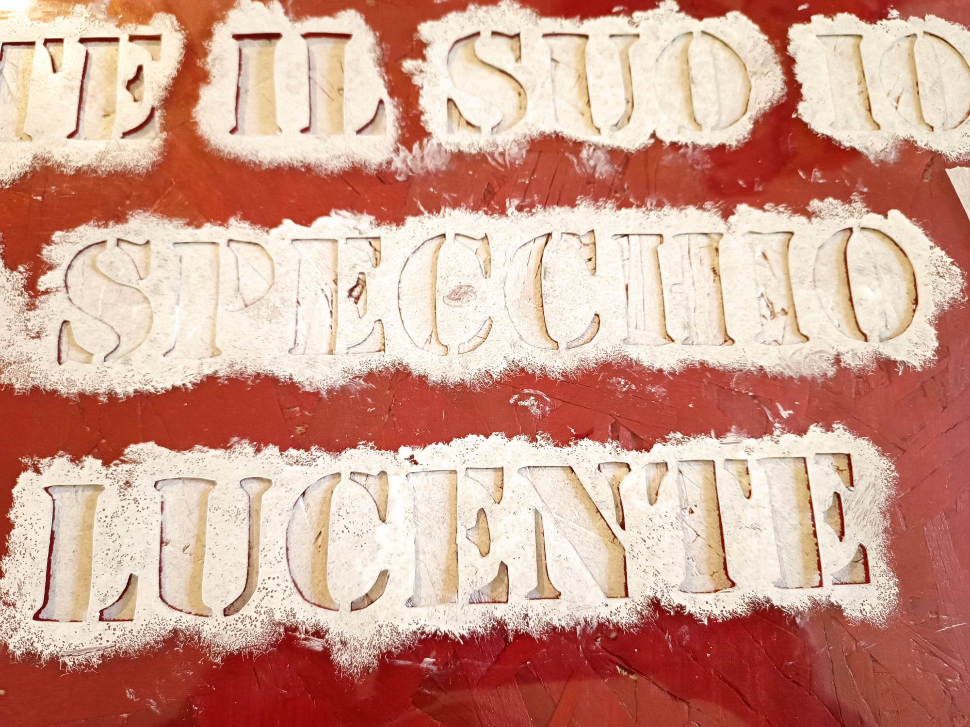 Stencil ravvicinato